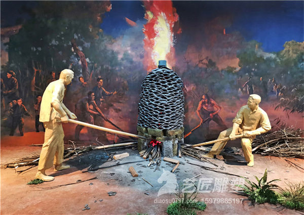 江西（赣县）客家博物院雕塑—烧瓦塔雕塑