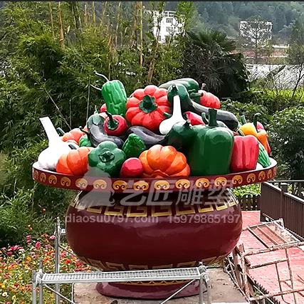 赣县五云 蔬菜瓜果雕塑