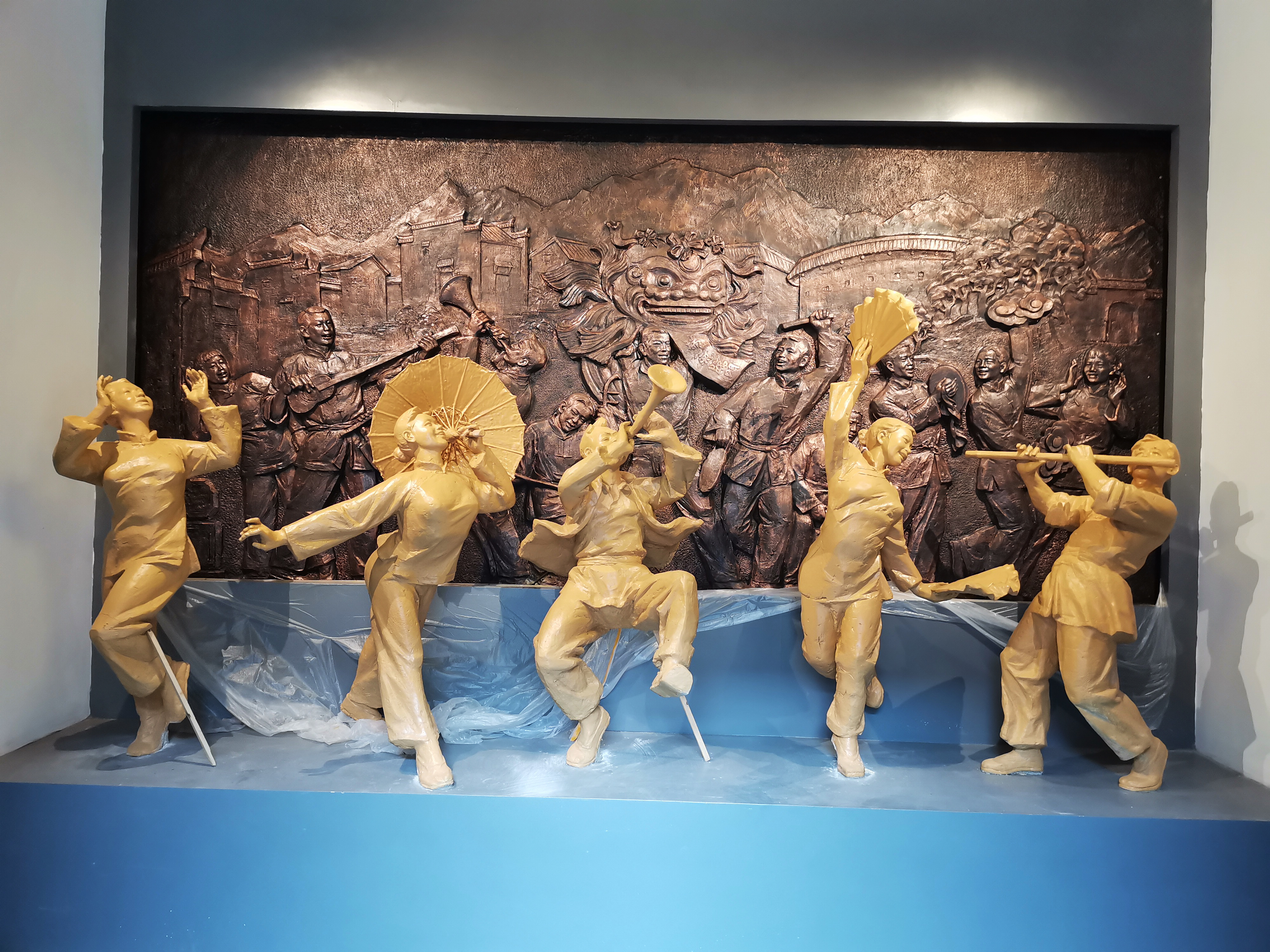 江西（赣县）客家博物院采茶戏雕塑