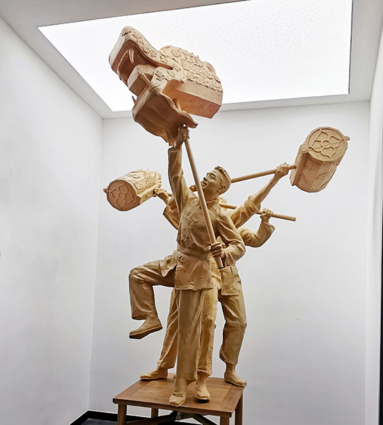 江西（赣县）客家博物院雕塑—舞狮雕塑
